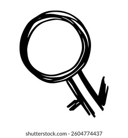 Hand drawn intergender gender identity icon Symbol used to represent sex and gender