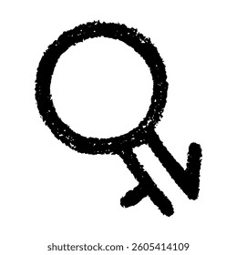 Hand drawn intergender gender identity icon Symbol used to represent sex and gender