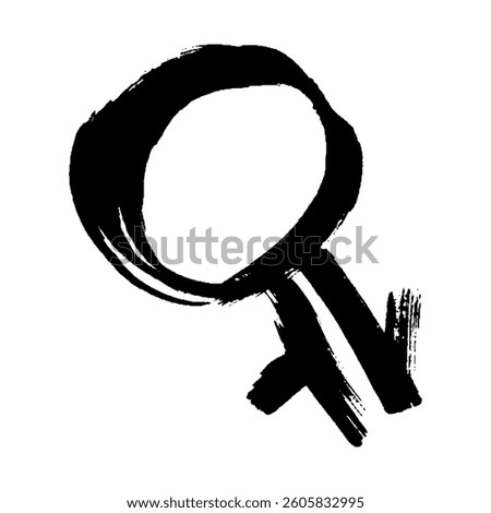 Hand drawn intergender gender identity icon Symbol used to represent sex and gender