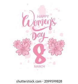 Hand drawn international women's day lettering 