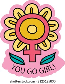 Hand drawn international women's day badges 