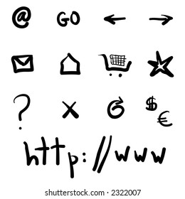 Hand Drawn Internet Symbols