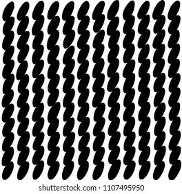 Hand drawn, irregular circles distorted, in tightly fitting grid structure