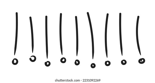 Hand drawn irregular exclamation marks. Perfect for lettering and Illustrations.