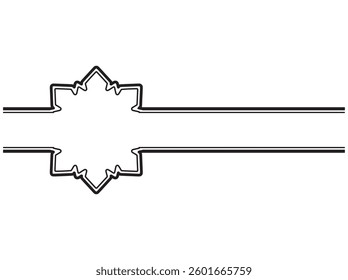 Hand Drawn Islamic Frame Outline Background