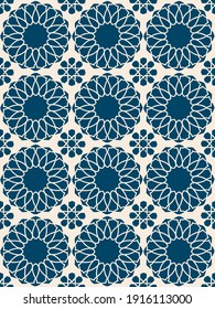 hand drawn Islamic geometric seamless pattern, Moroccan pattern. arabesque tile , geometric design.