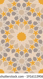 hand drawn Islamic geometric seamless pattern, Moroccan pattern. arabesque tile , geometric design.