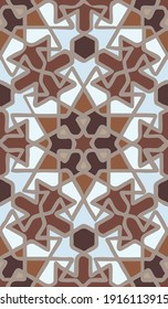 hand drawn Islamic geometric seamless pattern, Moroccan pattern. arabesque tile , geometric design.