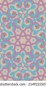 hand drawn Islamic geometric seamless pattern, Moroccan pattern. arabesque tile , geometric design.