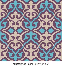 hand drawn Islamic geometric seamless pattern, Moroccan pattern. arabesque tile , geometric design.