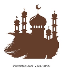 Hand gezeichnete islamische Moschee Illustration