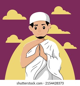 handgezeichnete islamische Pilgerreise, Vektorgrafik