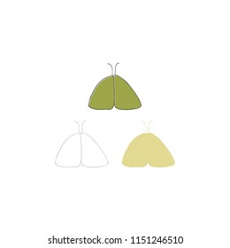 Hand drawn isolated object, vector butterflies. For greeting cards, weddings, stationery, surface design, scrapbooking. Cute hand drawn style. Part of a large collection.