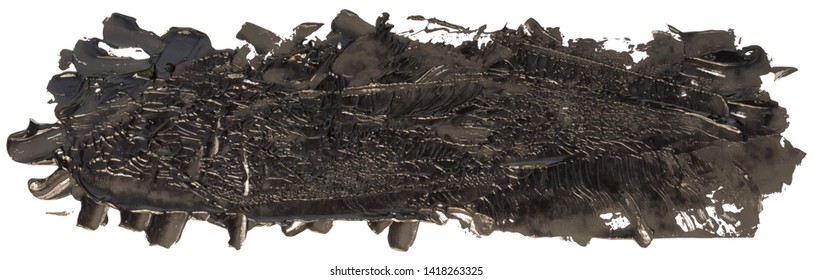 Hand drawn isolated paintbrush stripe with dirty black color eps 10 vector illustration.