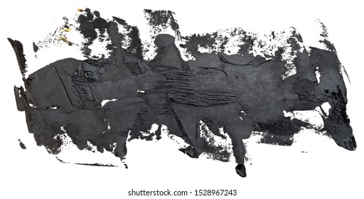 Hand drawn isolated paintbrush stripe with dirty black color esp 10 vector illustration.