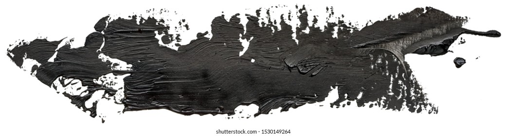 Hand drawn isolated paintbrush stripe with dirty black color eps 10 vector illustration. Template for your text.