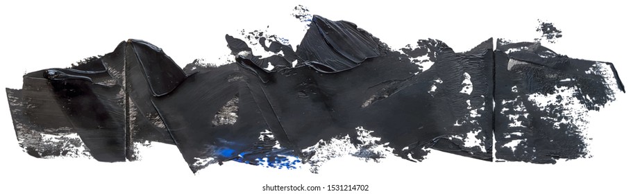 Hand drawn isolated paintbrush stripe with dirty black color eps 10 vector illustration.Template for your text.