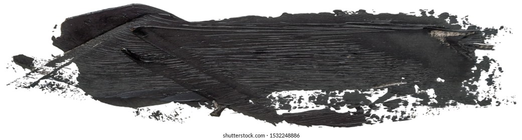 Hand drawn isolated paintbrush stripe with dirty black color eps 10 vector illustration.Template for your text.
