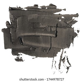 hand drawn isolated paintbrush stripe with dirty black color esp 10 vector illustration