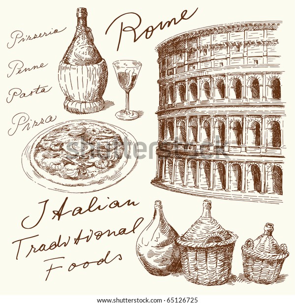 Итальянский рисунок техника