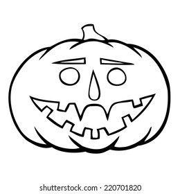 hand drawn jack-o-lantern