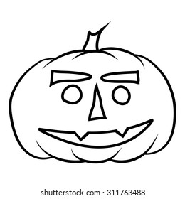 hand drawn jack-o-lantern