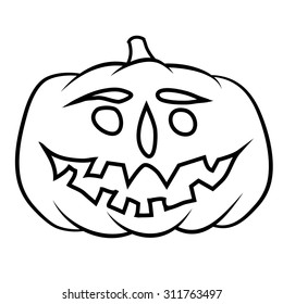 hand drawn jack-o-lantern