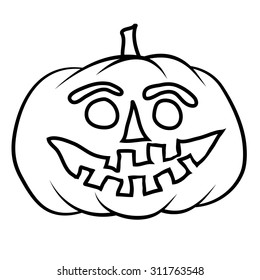 hand drawn jack-o-lantern