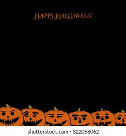 hand drawn jack-o-lantern vector background
