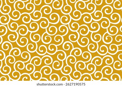 Dibujado a mano patrón arabesco japonés llamado 'KARAKUSA' en Japón, lindo Fondo de pantalla de patrón japonés, fondo de Vector sin fisuras