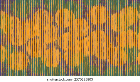 Hand drawn Japanese brush line abstract flowers patchwork pattern, Ethnic folk wood carving, engraving, basketry surface texture design, oriental graphic blocks for textile, fabric, carpet