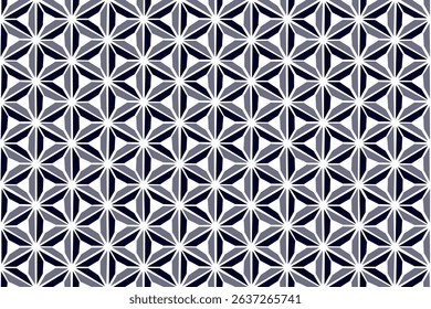 Hand drawn Japanese pattern called 'ASANOHA' in Japan, , Seamless vector background