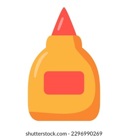 Hand drawn jar glue icon.Bottle of glue. Tube glue.Isolated on white background. Vector flat illustration.
