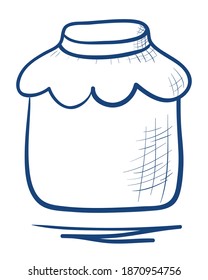 Hand drawn jar of jam illustration