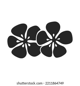 Hand drawn Jasmine flowers vector illustration