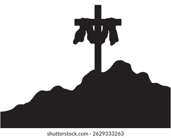 Hand Drawn Jesus Cross Crucifixion