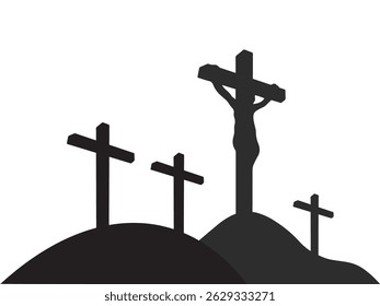 Hand Drawn Jesus Cross Crucifixion