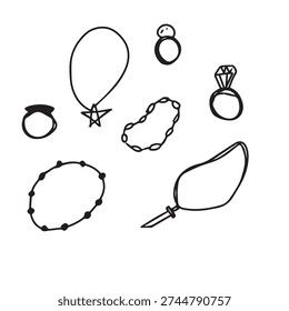 Hand drawn jewelry 