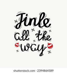 Dibujar Jingle De Mano En Todo El Diseño De Vector De Texto De Caligrafía.