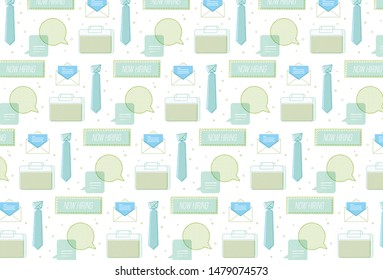 hand drawn job hire pattern background