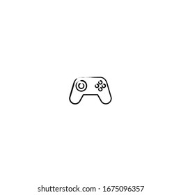 hand drawn of joystick cartoon sticker design