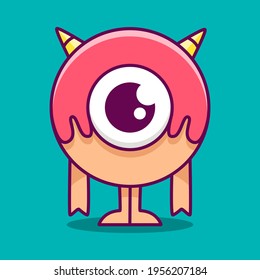 hand drawn kawai doodle cartoon monster designs for wallpaper, stickers, coloring books, pins, emblems, logos and more