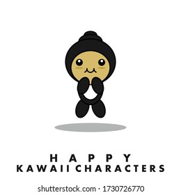 Hand drawn kawaii characters collection Vector Cartoon Human design