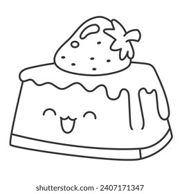 Hand drawn kawaii coloring book