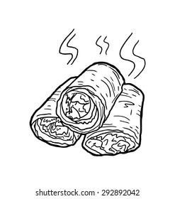 hand drawn kebab