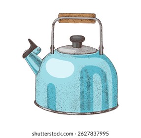 Hand drawn kettle vector illustration