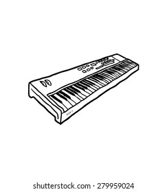 hand drawn keyboard