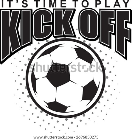 Hand drawn of kick off text creative concept . vector illustration