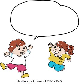 hand drawn kid speak comic