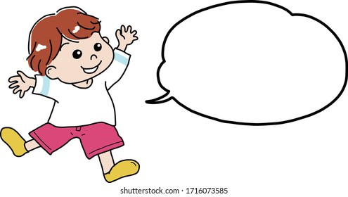 hand drawn kid speak comic